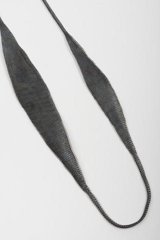 COLLAR MALLA GRIS OSCURO