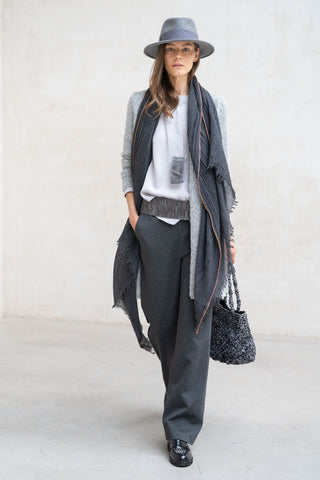 Pearl grey Fermo blouse