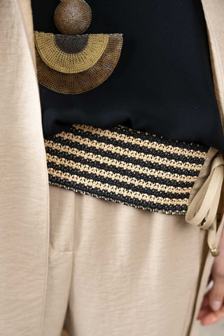 Faixa preta e bege Pula