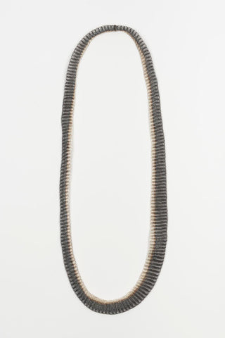 Ciren Silver and Gunmetal Mesh Necklace