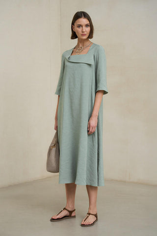 Vestido Lurien azul verdoso