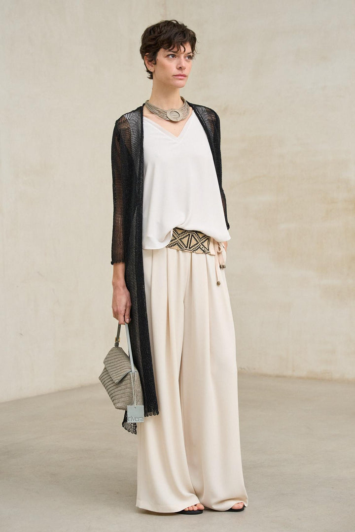 Avenel black knitted frock coat