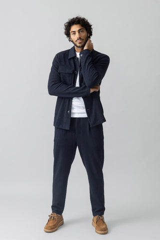 Mos Mosh navy blue Baldo trousers