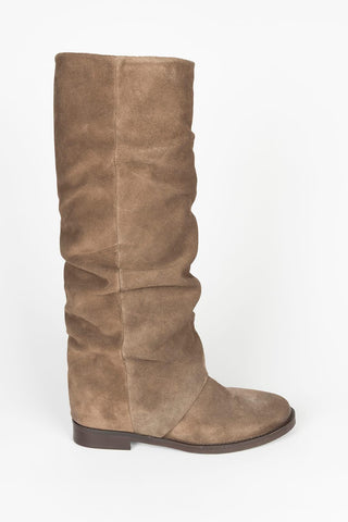 Bota Gloria camurça taupe