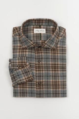 Camisa Ostarel gris y camel
