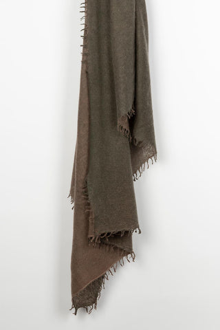 Valoa Khaki and Brown Scarf