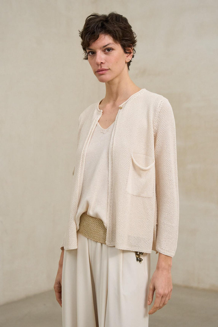 Chaqueta de punto Lierne crudo