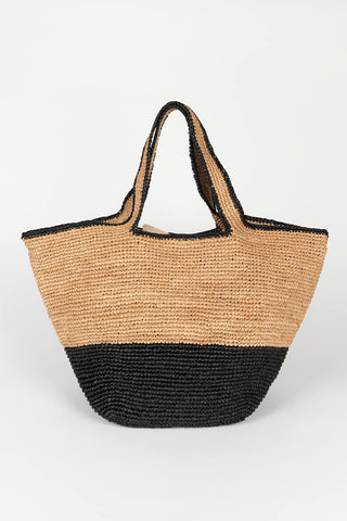 Black raffia Nerida bag