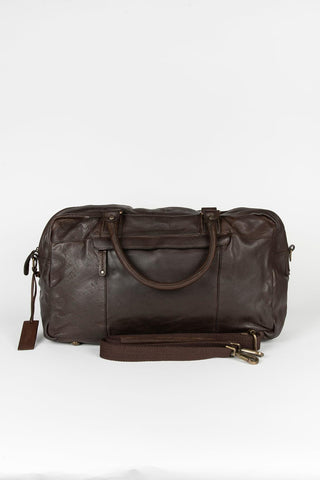 Bolsa de viaje Marta Ponti Roma cuero marrón