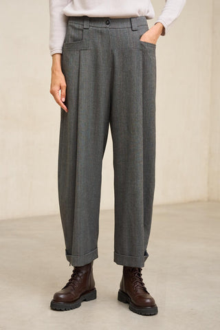 Baru gray pinstripe trousers