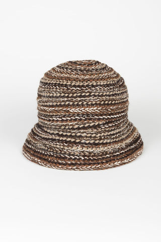 Gorro Taina castanho e bege