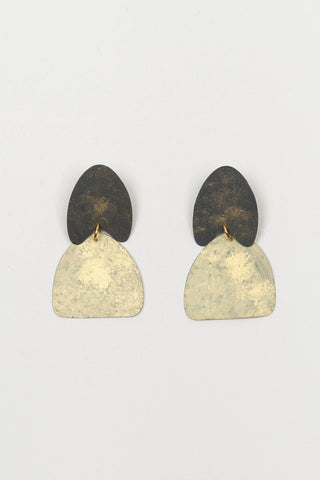 Vareli Two-Tone Drop Earrings FL Private Collection