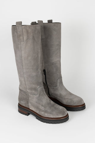 BOTAS PIELL VUELTA GRIS