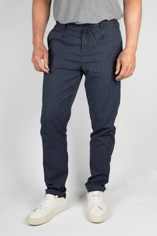 PANTALON GUY AZUL RAYAS
