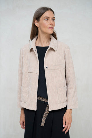 CAZADORA TERCIOPELO CORTES BEIGE