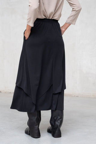 FALDA PUNTA CAPAS NEGRO