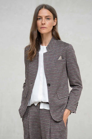 CHAQUETA MASCULINA ESPIGA TONOS AZULES Y BURDEOS