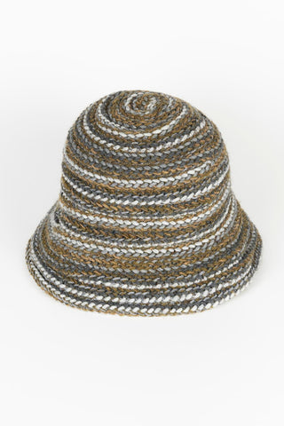 Gorro Taina caqui y gris