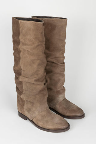 Bota Gloria camurça taupe