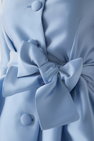 Odelia blue trench coat dress