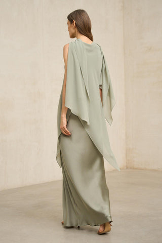 Vestido Kaedryn em verde sálvia