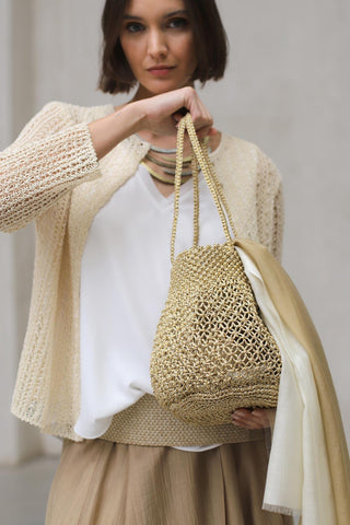 Bolso Maelis dorado champagne