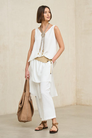 Falda- pantalón Vion blanco roto