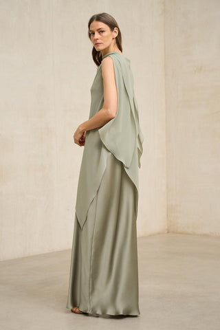 Vestido Kaedryn em verde sálvia