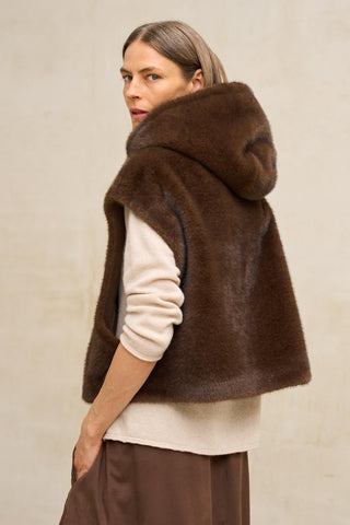 Colete Furbi castanho